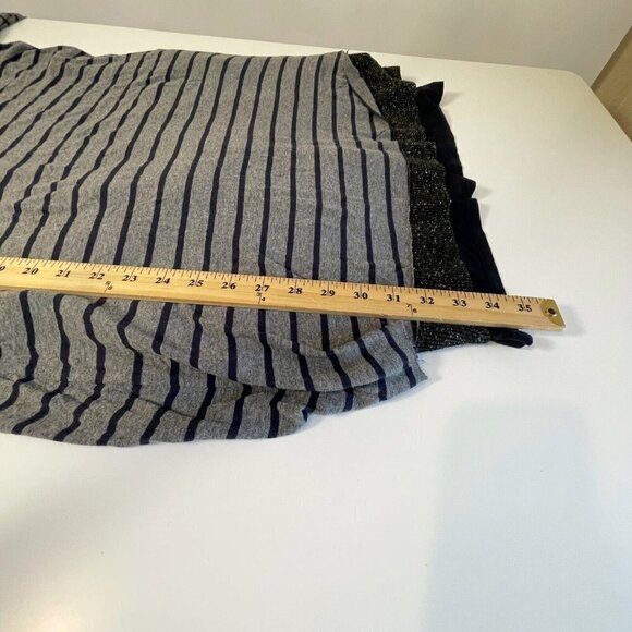 Bailey 44 Womens Long Sleeve Striped Overlay Sweater Dress Black XL Turtleneck - Picture 7 of 7